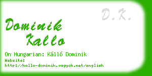 dominik kallo business card