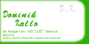 dominik kallo business card